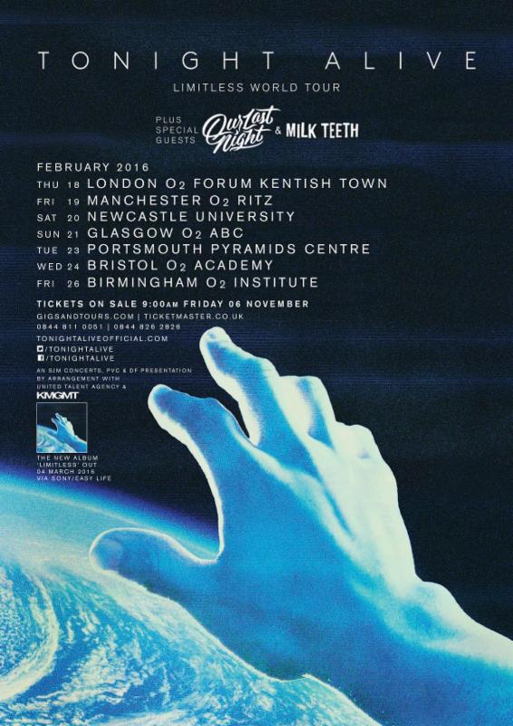 Our Last Night Announce UK Tour with Tonight Alive Music Existence