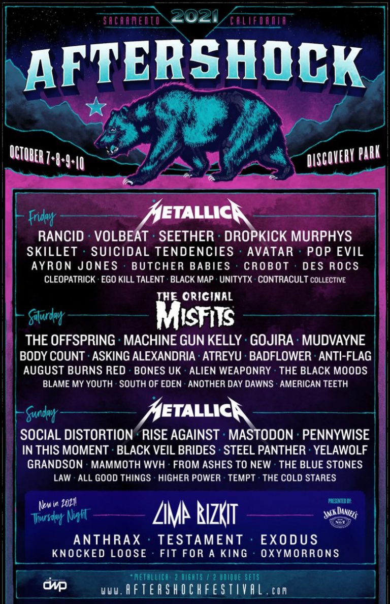 Updated Lineup for Aftershock 2021 October 7-10th – Music Existence